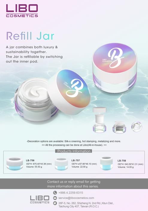 Refill jar offers luxury and sustainability to cosmetics